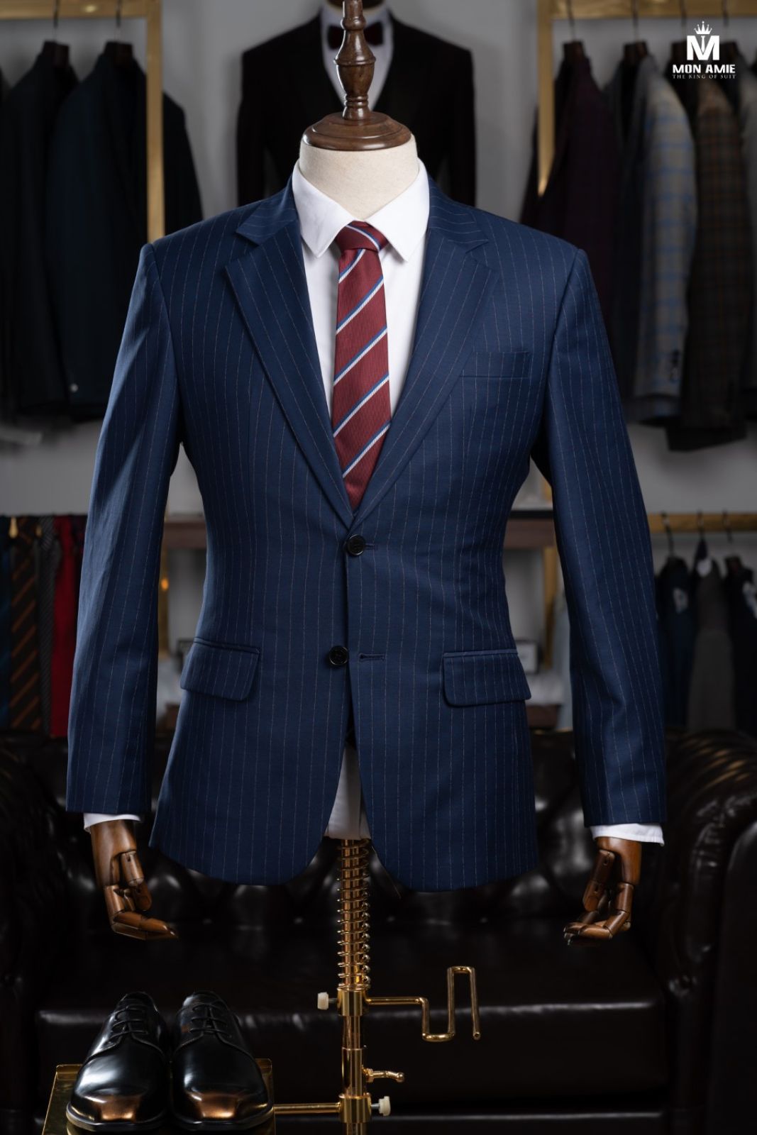 Striped Navy Suit 